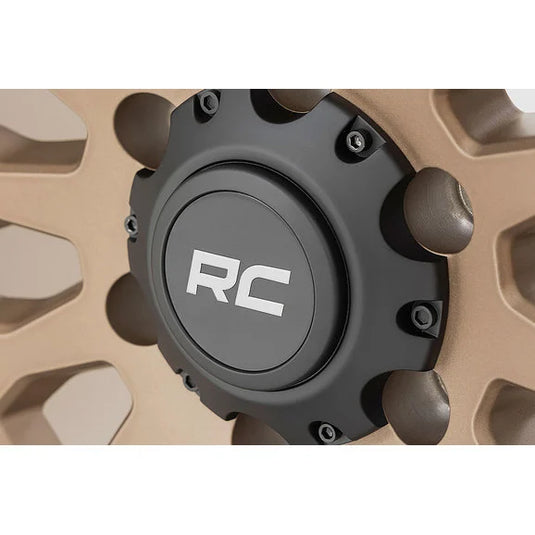 Rough Country 87170913 87 Series Wheel in Bronze with Black Simulated Beadlock for 87-06 Jeep Wrangler YJ & TJ