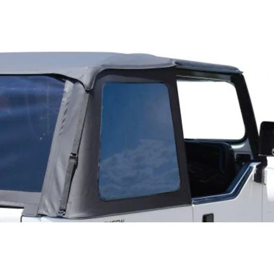 Rampage Products 1094351623 Frameless Trail Top Replacement Passenger Side Tinted Window in Black Diamond for 92-95 Jeep Wrangler YJ with Rampage Frameless Trail Top ONLY