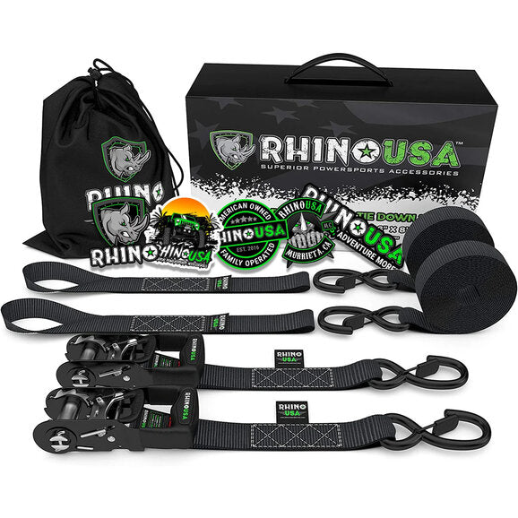 Load image into Gallery viewer, Rhino USA 1.6&quot; x 8&#39; Heavy Duty Ratchet Tie-Down
