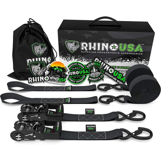 Rhino USA 1.6" x 8' Heavy Duty Ratchet Tie-Down