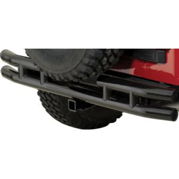 Load image into Gallery viewer, Rugged Ridge Double Tube Rear Bumper with Hitch for 55-86 Jeep CJ-5 &amp; CJ-7
