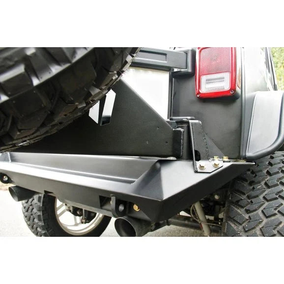 Load image into Gallery viewer, Fab Fours Rear Bumper with Off-The-Door Tire Carrier for 07-18 Jeep Wrangler and Wrangler Unlimited JK
