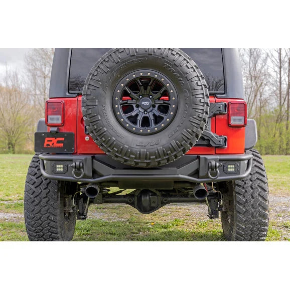 Load image into Gallery viewer, Rough Country 10649 Tubular Rear Bumper for 07-18 Jeep Wrangler JK
