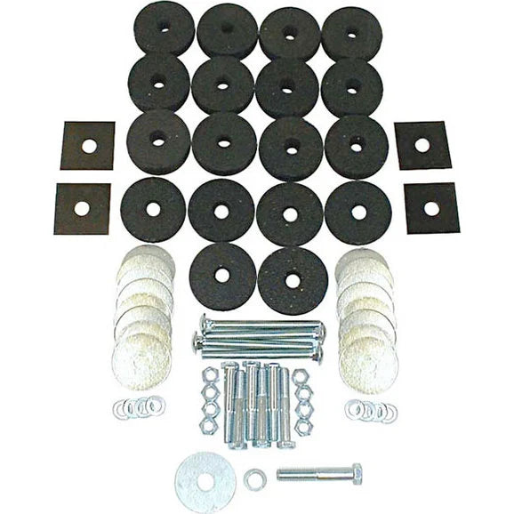 OMIX 12201.01 OE Body Mount Kit for 41-63 MB, GPW, CJ-2A, M38, CJ-3A & CJ-3B