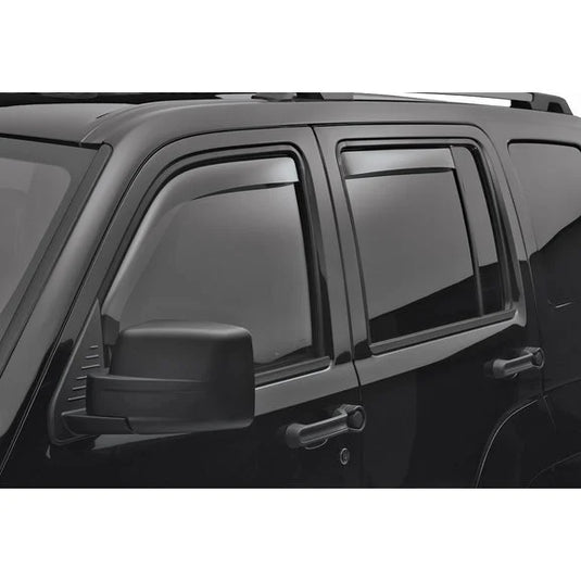 WeatherTech 72485 Front & Rear Side Window Deflector Set in Light Smoke for 08-12 Jeep Liberty KK