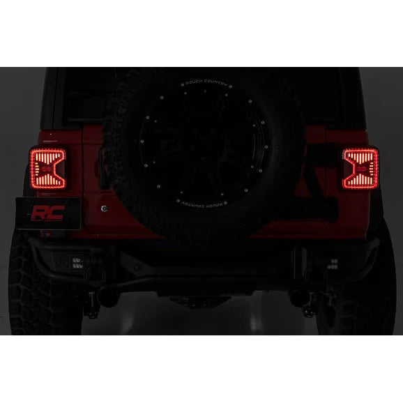 Load image into Gallery viewer, Rough Country RCH5900 LED Tail Lights for 18-24 Jeep Wrangler JL
