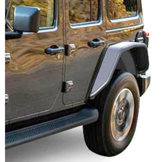 Black Horse Off Road Tubular Fender Flares for 18-24 Jeep Wrangler JL & Gladiator JT