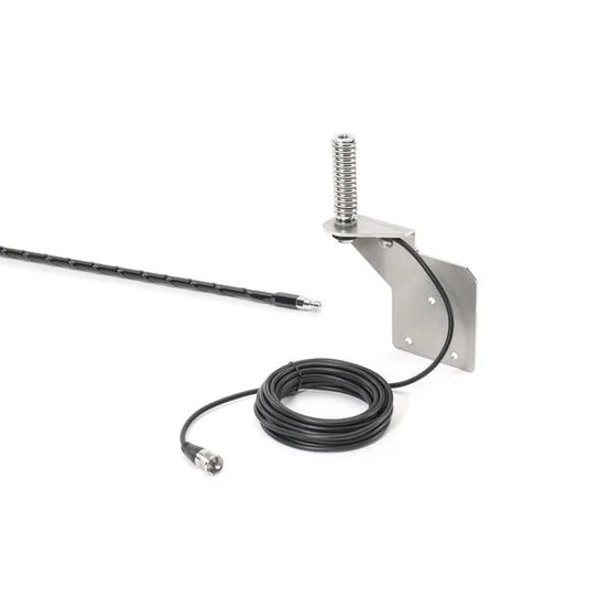 Quadratec Stainless Steel CB Antenna Mount with CB Antenna for 76-06 Jeep CJ & Wrangler- Rear Driver Side Mount