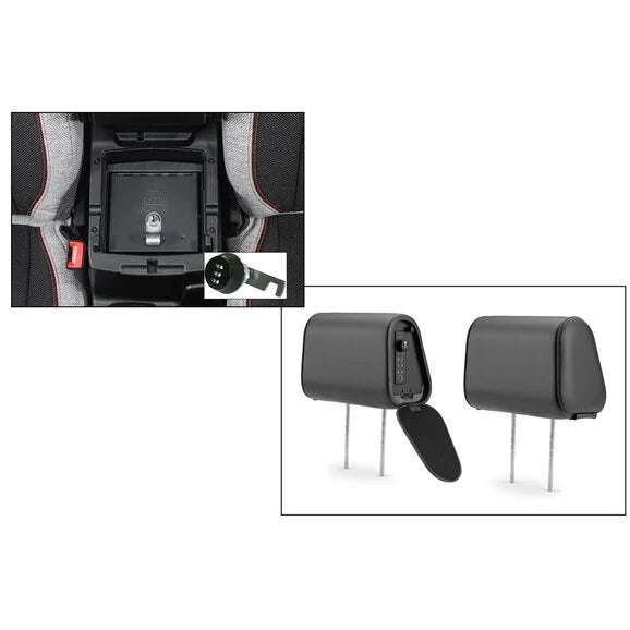 Tuffy Security Console Insert with Headrest Safe for 18-24 Jeep Wrangler JL & Gladiator JT