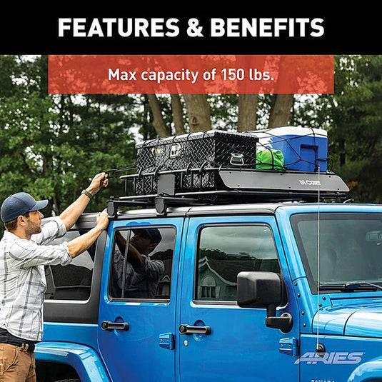 Aries 2070450 Roof Rack Crossbars for 07-18 Jeep Wrangler JK