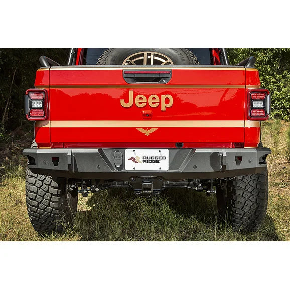 Rugged Ridge 11540.37 HD Rear Bumper for 20-24 Jeep Gladiator JT