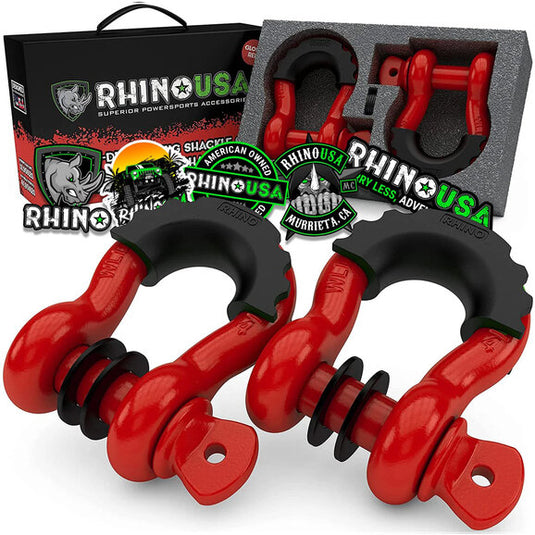 Rhino USA 3/4" D-Ring Shackle Set