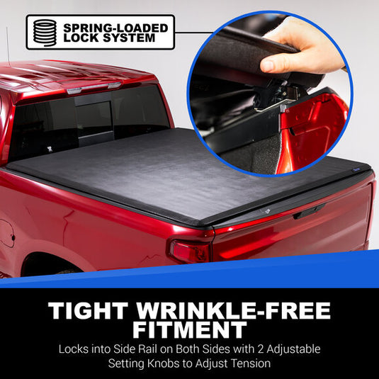 TACTIK Roll-Up Soft Vinyl Truck Bed Tonneau Cover for 04-14 Ford F-150