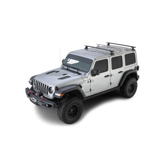 Rhino-Rack Vortex 2-Bar Backbone Roof Rack with Quick Mount Legs for 18-21 Jeep Wrangler JL Unlimited with Hardtop