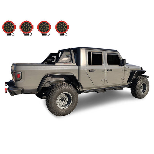 Black Horse Off Road Armour II Roll Bar Kit for 20-24 Jeep Gladiator JT