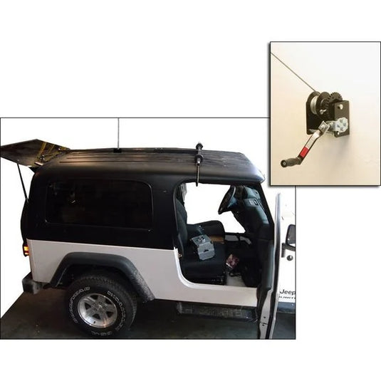 Lange Originals 014-502 Crank Hoist-a-Top for 04-06 Jeep Wrangler TJ Unlimited with One Piece Hardtop