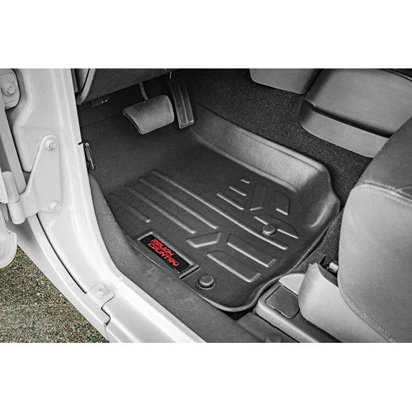 Load image into Gallery viewer, Rough Country M-6141 Front Heavy Duty Fitted Floor Mats for 07-13 Jeep Wrangler JK
