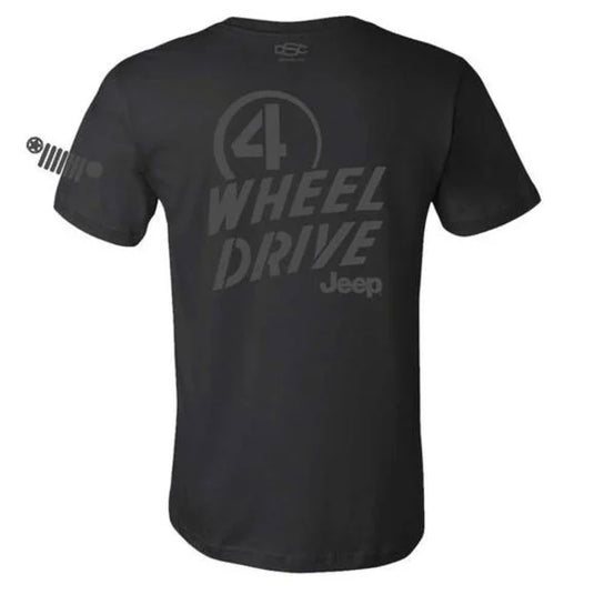 Jeep Merchandise Mens Jeep Willys 4WD T-Shirt in Black