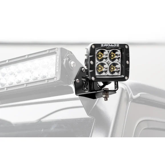 Load image into Gallery viewer, ZROADZ Z334851-KIT2 Side Mount Brackets with (2) 3&quot; LED Pod Lights for 18-24 Jeep Wrangler JL &amp; Gladiator JT with
