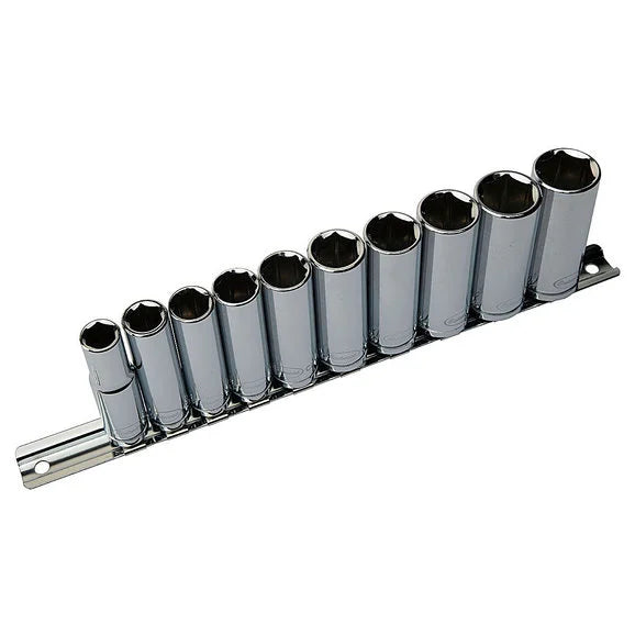 Eastwood 32172 10pc- 3/8 Inch Drive MM Deep Socket Set