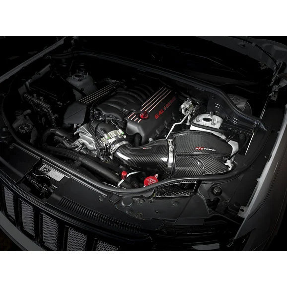 Load image into Gallery viewer, aFe Power Black Series Carbon Fiber Cold Air Intake System for 12-19 Jeep Grand Cherokee SRT &amp; SRT-8 with 6.4L Hemi
