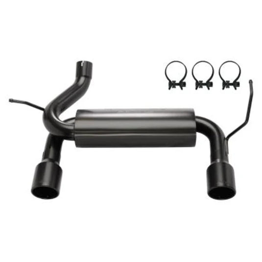 Pypes Performance Exhaust SJJ20SB Dual Exit Axle Back Black Exhaust System with Street Pro Muffler for 07-18 Jeep Wrangler JK