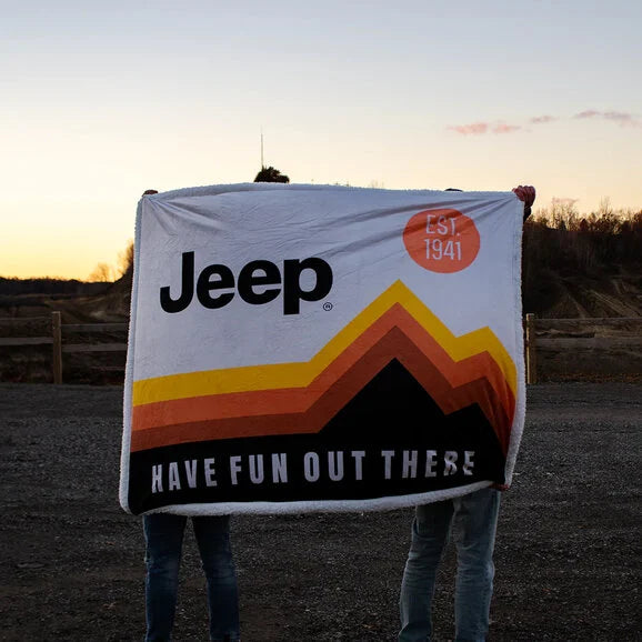 Load image into Gallery viewer, Jeep Merchandise Jeep Have Fun Out There Blanket
