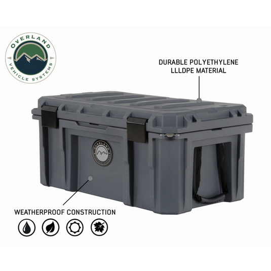 D.B.S. - Dark Grey 95 QT Dry Box With Drain And Bottle Opener