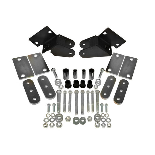 Mountain Off-Road Standard Shackle Reversal Kit with Weld In Shackle Mount for 76-86 Jeep CJ-5, CJ-7 & CJ-8 Scrambler with 2.5" Wide Leaf Springs