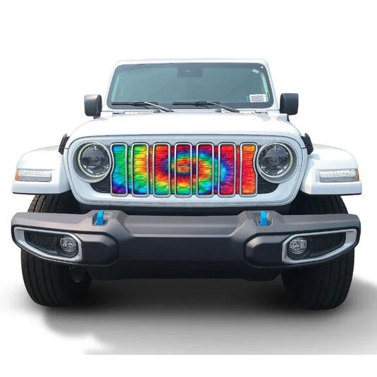 Under The Sun Inserts Tie Dye Grille Insert for 24 Jeep Wrangler JL and Gladiator JT