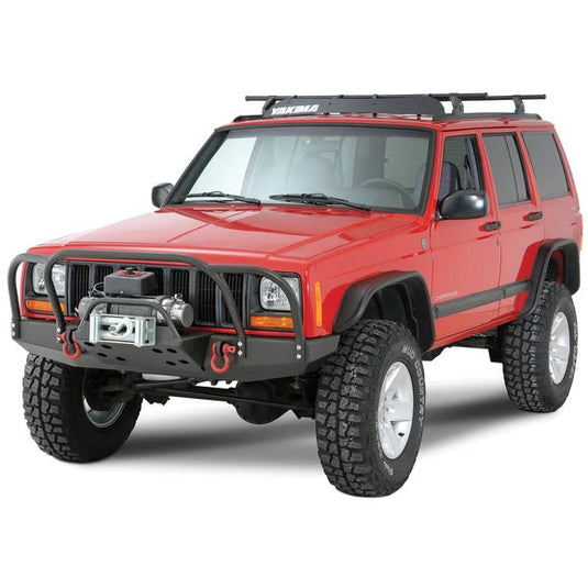 Rock Hard 4X4 RH1015 Front Bumper in Black for 84-01 Jeep Cherokee XJ