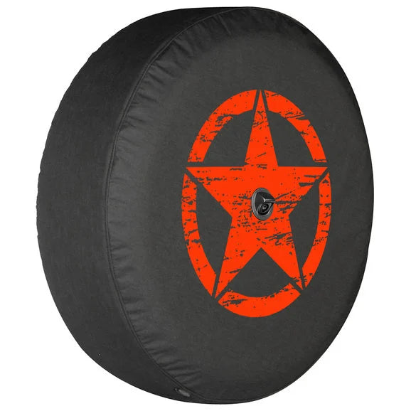 Load image into Gallery viewer, Boomerang Enterprises Distressed Star Logo Tire Cover for 18-20 Jeep Wrangler JL
