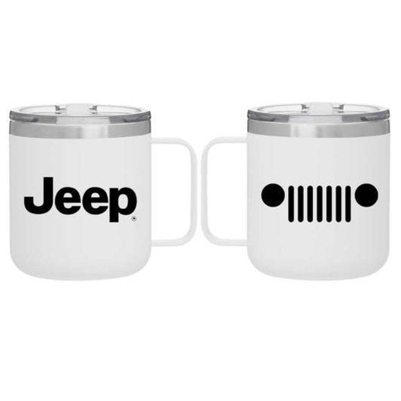 Load image into Gallery viewer, Jeep Merchandise Jeep Logo Powder Coated Camper Mug
