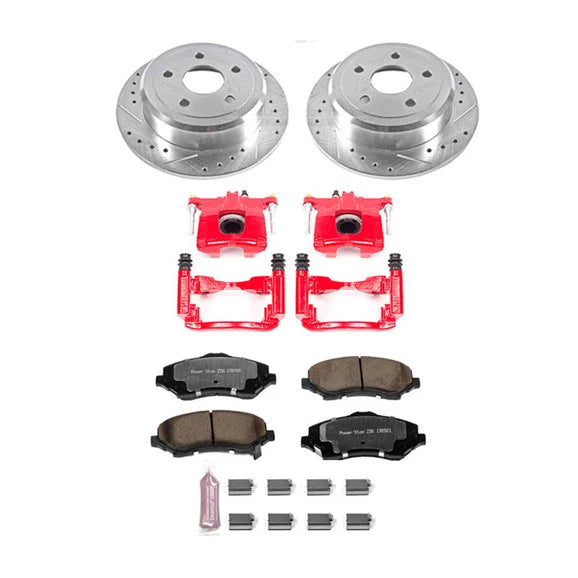 Load image into Gallery viewer, Power Stop KC2798-36 Front &amp; Rear Z36 Extreme Performance Truck &amp; Tow Brake Kit With Calipers for 07-18 Jeep Wrangler JK
