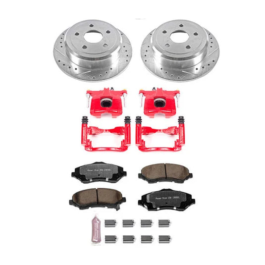 Power Stop KC2798-36 Front & Rear Z36 Extreme Performance Truck & Tow Brake Kit With Calipers for 07-18 Jeep Wrangler JK