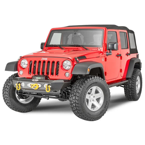 Load image into Gallery viewer, LoD Offroad JFB0731 Signature Series Shorty Front Winch Bumper for 07-18 Jeep Wrangler JK
