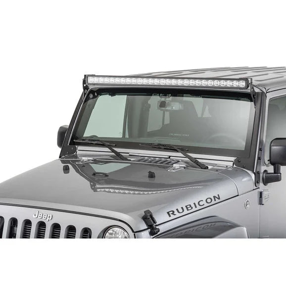 Load image into Gallery viewer, Quadratec J5 LED Light Bar Kit with 6 Bolt Style Windshield Mounting Brackets for 07-18 Jeep Wrangler JK
