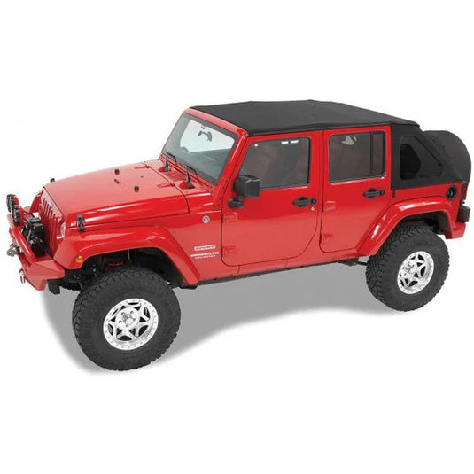 Bestop 59723-17 Trektop NX Twill Replace-a-top Soft Top for 07-18 Jeep Wrangler Unlimited JK 4 Door with Trektop NX