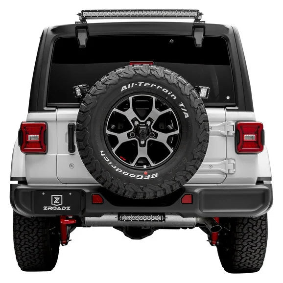 Load image into Gallery viewer, ZROADZ Z394931-KIT Rear Window Hinges Light Brackets with a Single Row 30&quot; LED Light Bar for 18-24 Jeep Wrangler JL
