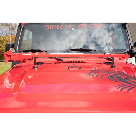 Load image into Gallery viewer, Fishbone Offroad FB21313 Hi-Lift Jack Hood Mount for 97-06 Jeep Wrangler TJ
