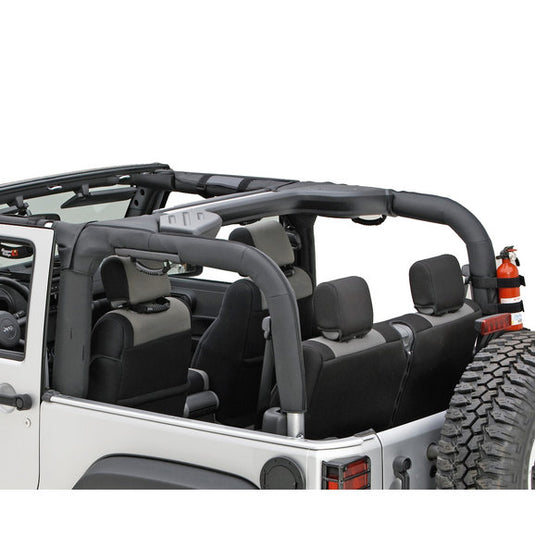 Rugged Ridge 13613.06 Roll Bar Cover in Black Vinyl for 07-18 Jeep Wrangler JK 2-Door