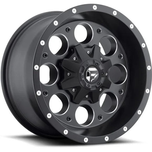 Fuel® Off-Road Revolver Wheel in Black with Machined Accents for 84-06 Jeep Wrangler YJ, TJ, & Cherokee XJ