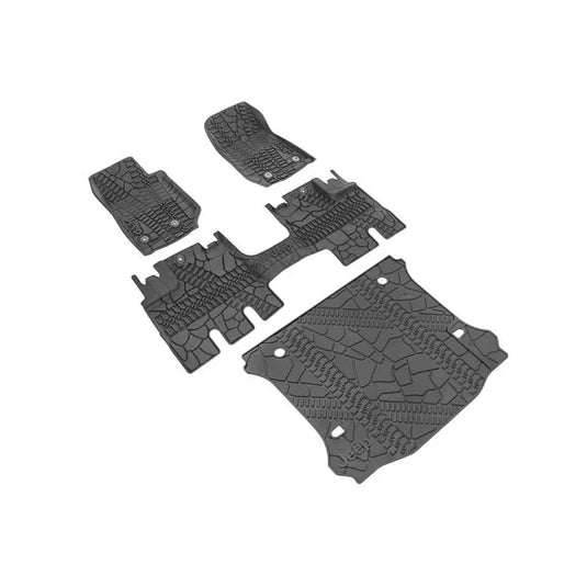 Mopar Floor Liner Slush Mat with Tire Tread Pattern Kit for 14-18 Jeep Wrangler Unlimited JK