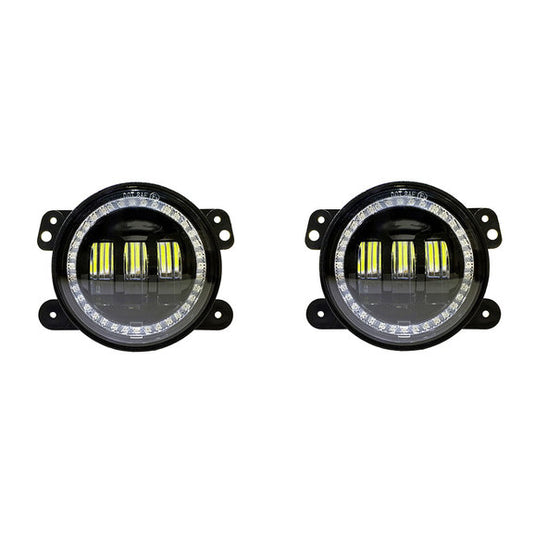 Quake LED QTE916 RGB 4" HD Fog Light Pair for 18-24 Jeep Wrangler JL & Gladiator JT