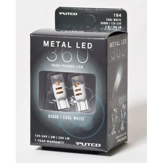 Putco 340194C-360 Metal LED 360- Cool White 194 Bulbs for 07-21 Jeep Wrangler JK, JL, & Gladiator JT