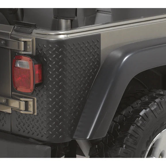 Load image into Gallery viewer, Rugged Ridge 11650.01 Rear Corner Guards for 97-06 Jeep Wrangler TJ without Bushwacker Flares
