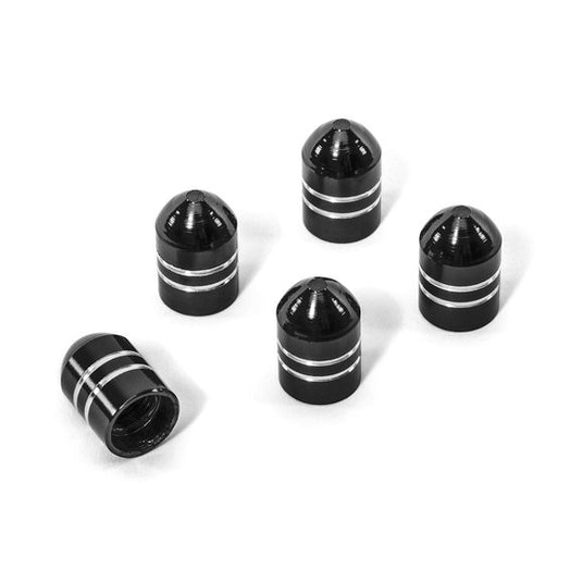 Rugged Ridge 16715.26 Aluminum Valve Stem Caps in Black