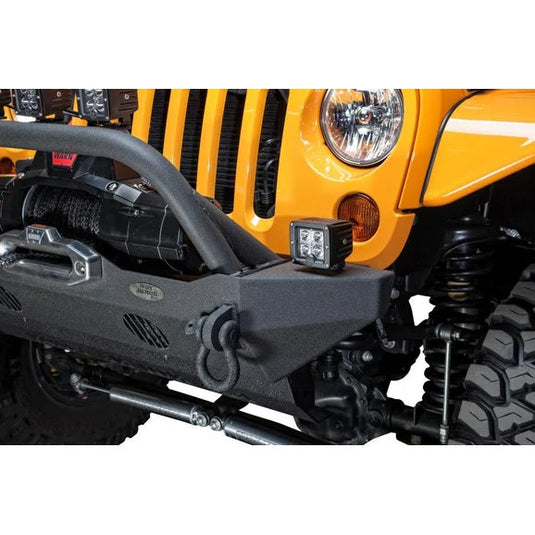 Body Armor JK-19532 Front Mid-Stubby Winch Bumper for 07-18 Jeep Wrangler JK