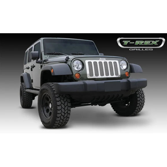 T-Rex 54482 Upper Class Polished Mesh Grille 07-18 Jeep Wrangler & Wrangler Unlimited JK