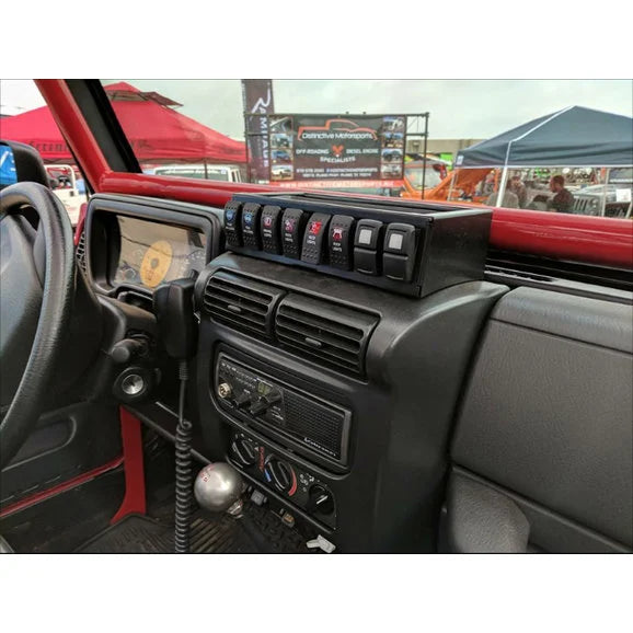 Load image into Gallery viewer, Painless Wiring 57040 Trail Rocker System with Dash Mounted Panel for 97-06 Jeep Wrangler TJ
